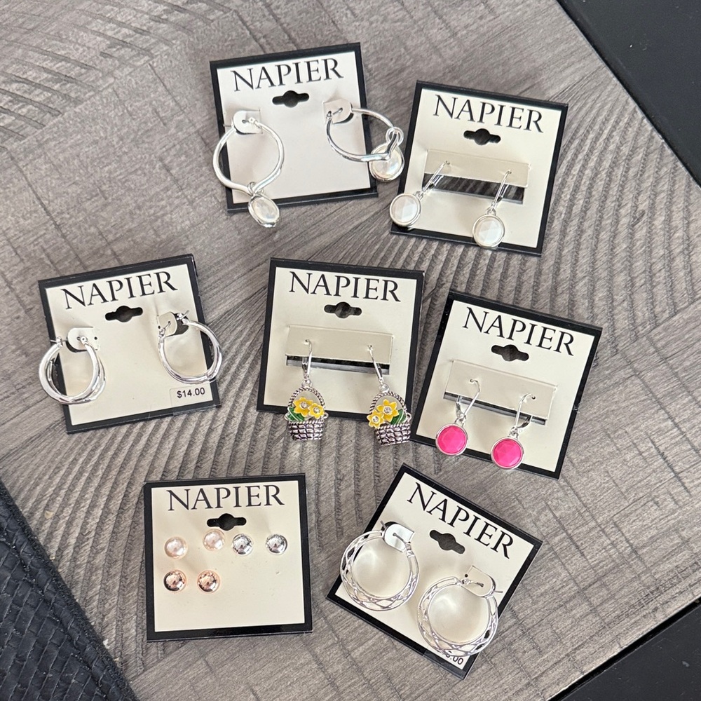 Napier Silver Earrings Lot